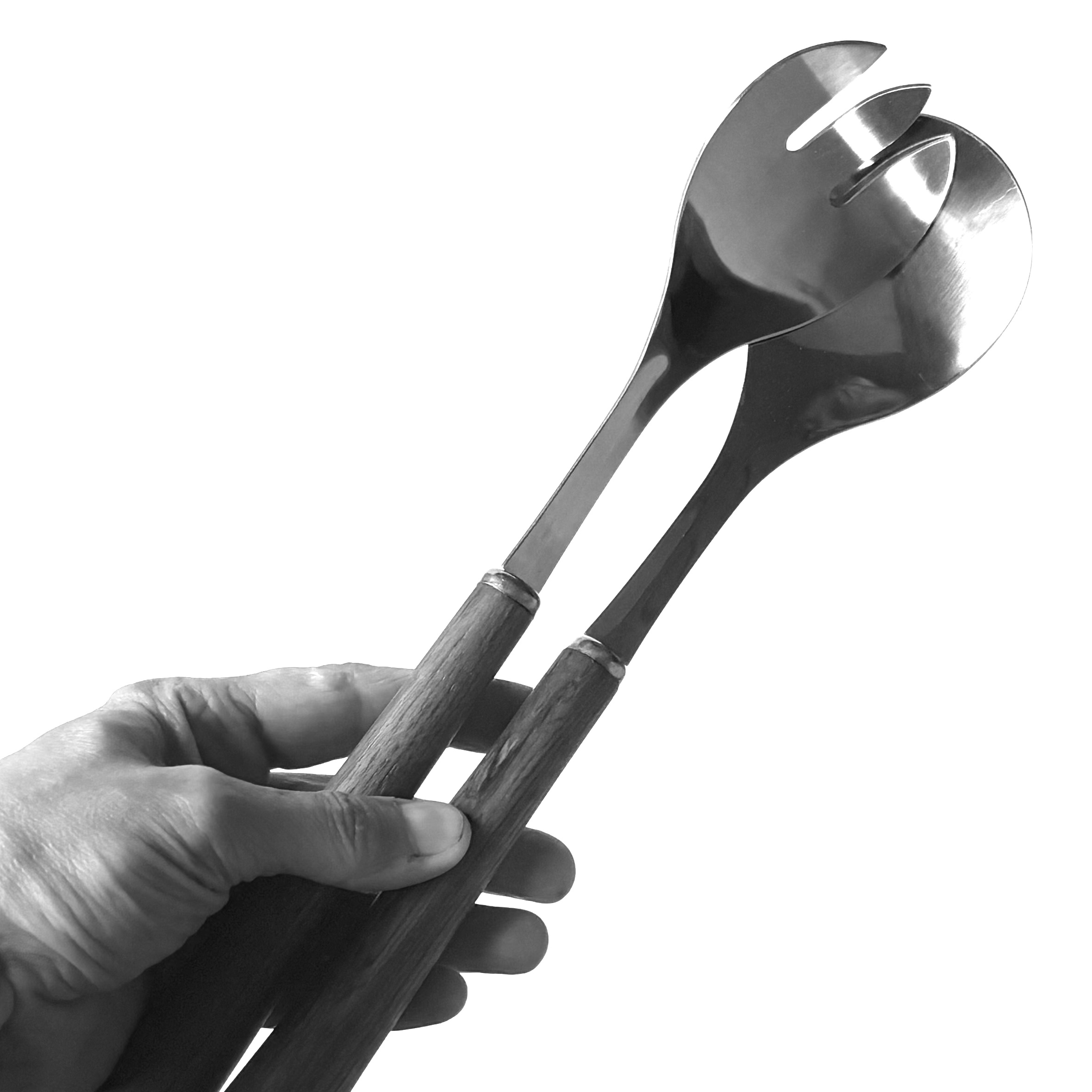 Salatbestik i stål og træ – hvor funktion møder håndværk - Billede 4